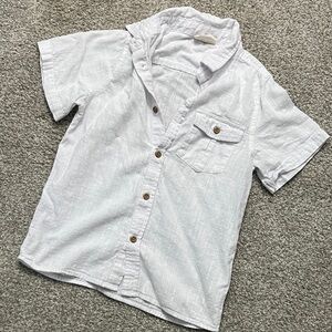 Kids White Button Down Shirt